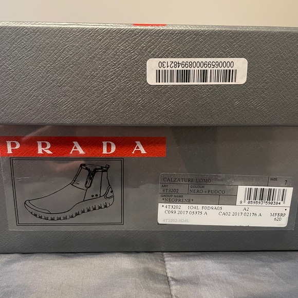 Prada Frog Neoprene High-top Trainers - Picture 5 of 5